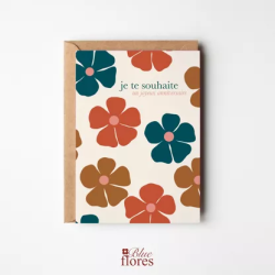 Carte Fleurs Anniversaire -...