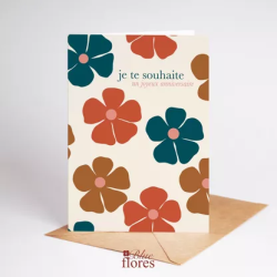 Carte Fleurs Anniversaire - Blueflores