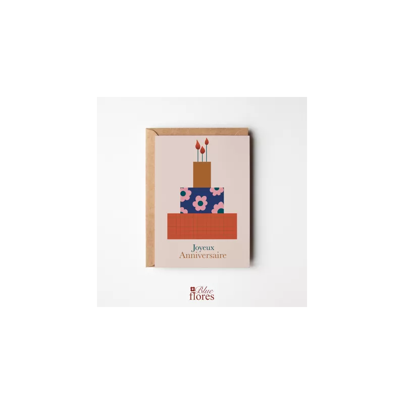 Carte Joyeux Anniversaire - Blueflores
