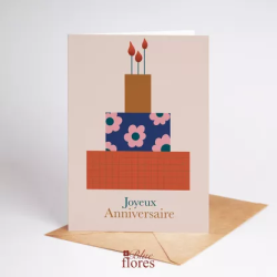Carte Joyeux Anniversaire - Blueflores