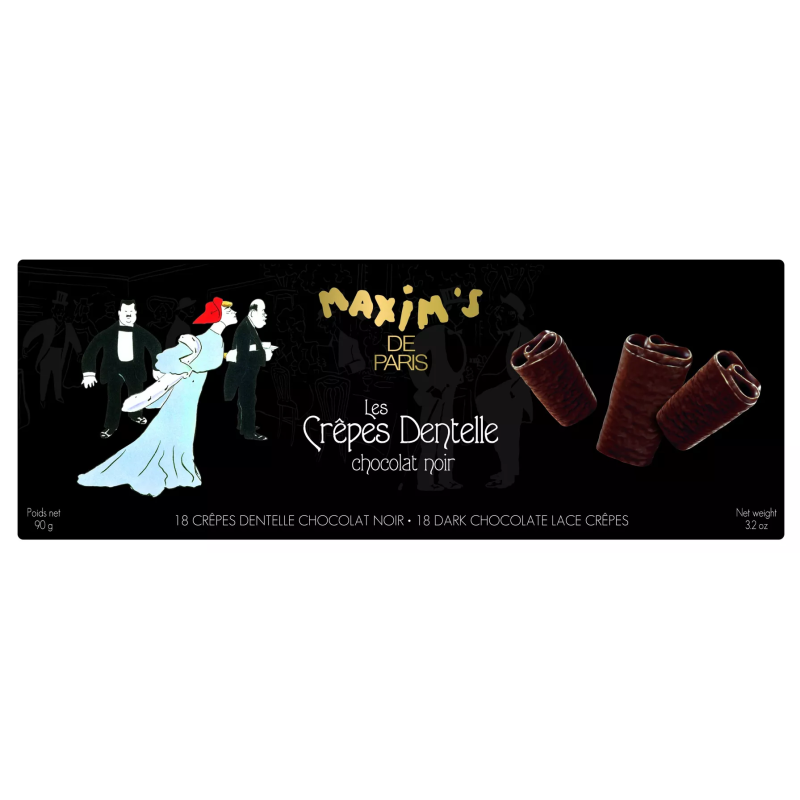 Etui 18 crêpes dentelle chocolat noir - Maxim's de Paris
