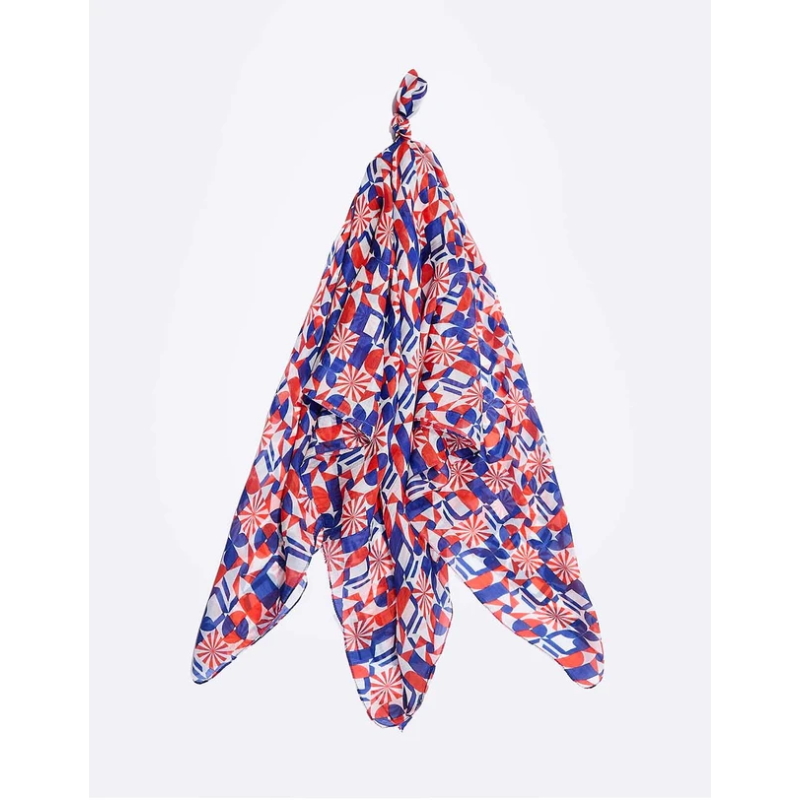 Grand carré de soie imprimé 26EECG24 - Princesse Nomade