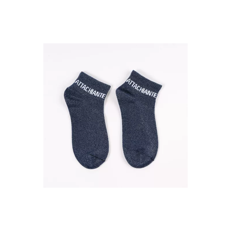 Chaussettes basses pailletées marine ATTACHIANTE - FELIZZ