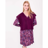 Pull V ouvert Lanna prune AFPS2508 - La Fiancée