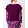 Pull V ouvert Lanna prune AFPS2508 - La Fiancée