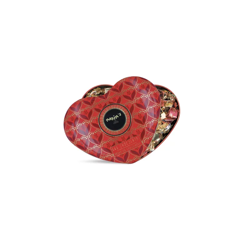 Grande boîte coeur - assortiment de chocolat au nougat - Maxim's de Paris