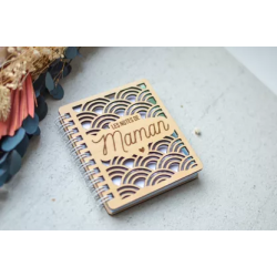 Carnet bois gravé Les notes...
