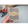 Carnet bois gravé Les notes de Maman - ATELIER PETITE CHOSE