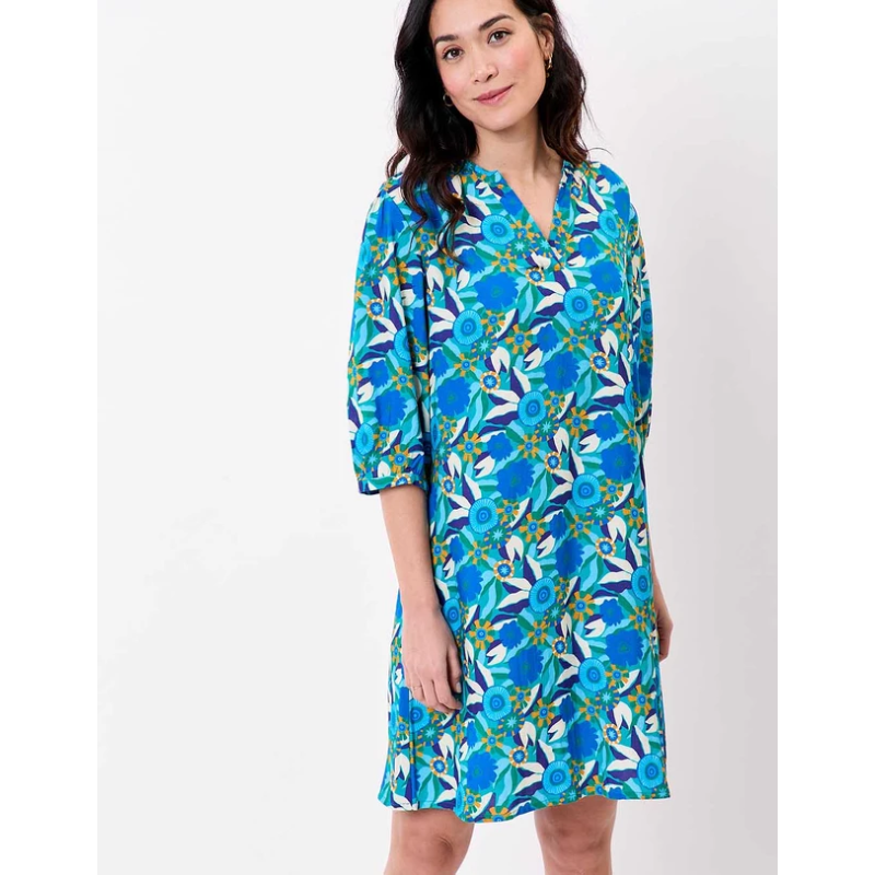 Robe ample fluide OLYMPE Swing Blue - Princesse Nomade