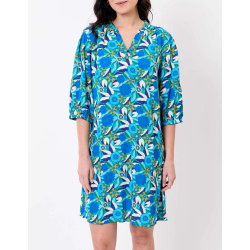 Robe ample fluide OLYMPE Swing Blue - Princesse Nomade