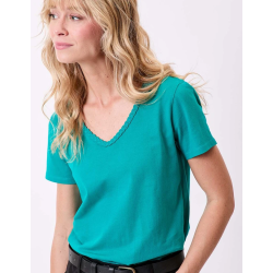 T-Shirt EMON col tressé...