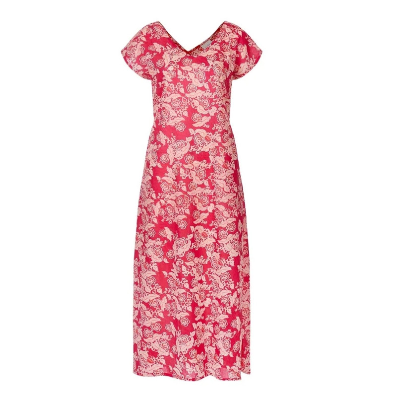 Robe longue ALAIANE EFRA2629 Cherimane Framboise- Achat en ligne - Jaines