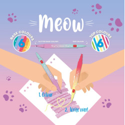 Set de 6 Feutres à Double Pointe - Meow - Legami