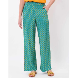 Pantalon fluide ample ESTIA Aksana celadon- Princesse Nomade - Achat en ligne - Jaines