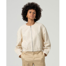 Veste bomber Ecru SOTE321- Surkana