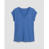 T-shirt col en V Bleu BABO014 - Surkana - Achat en ligne - Jaines