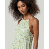 Robe longue à bretelles avec fronces Vert poudré KILA721 - Surkana - Achat en ligne - Jaines