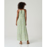 Robe longue à bretelles avec fronces Vert poudré KILA721 - Surkana - Achat en ligne - Jaines