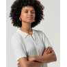 Cardigan col polo manches courtes Écru HITA331  - Surkana - Achat en ligne - Jaines