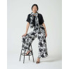 T-shirt oversize à encolure bateau Noir LICA011 - Surkana