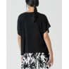 T-shirt oversize à encolure bateau Noir LICA011 - Surkana