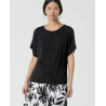 T-shirt oversize à encolure bateau Noir LICA011 - Surkana