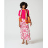 T-shirt oversize à encolure bateau Fushia LICA011 - Surkana