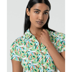Chemise à manches courtes Vert RIVA117 - Surkana