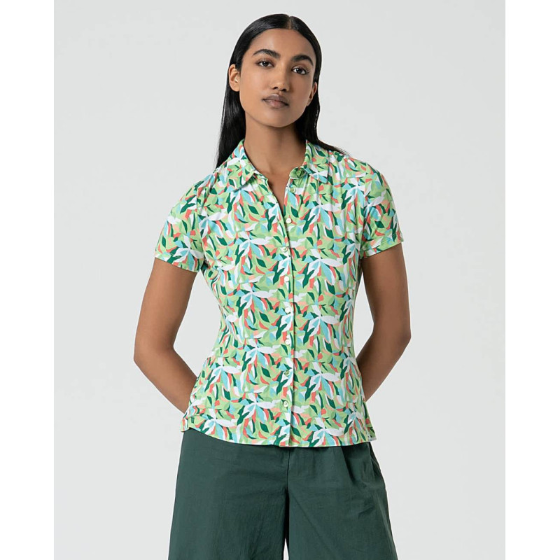 Chemise à manches courtes Vert RIVA117 - Surkana