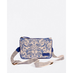 Sac bandoulière zippé Bleu JALA323 - Surkana