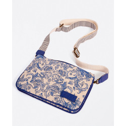 Sac bandoulière zippé Bleu JALA323 - Surkana