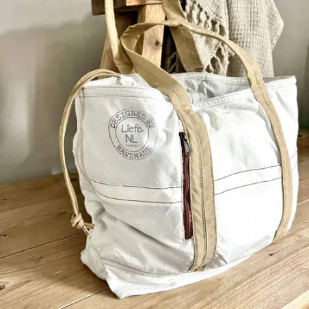 Sac parachute kaki/blanc   - LIEFE NL - Achat en ligne - Jaines