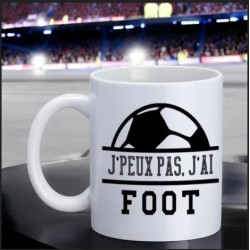 Mug J'peux pas J'ai Foot - Jaïnès - Achat en ligne - Jaines
