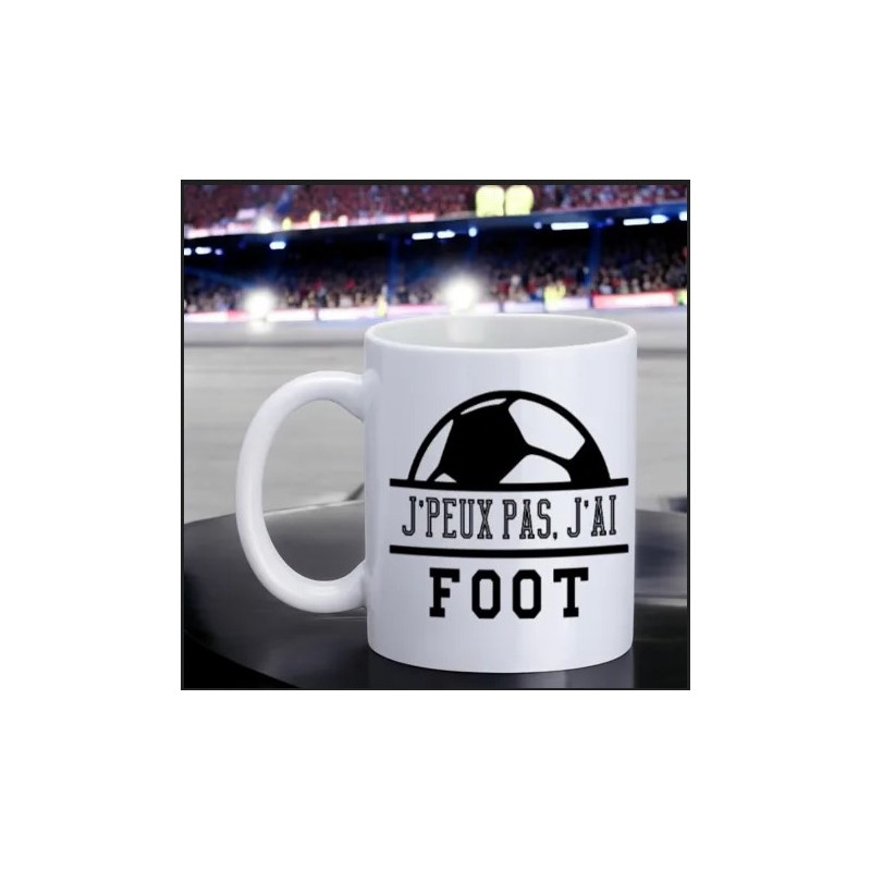 Mug J'peux pas J'ai Foot - Jaïnès - Achat en ligne - Jaines