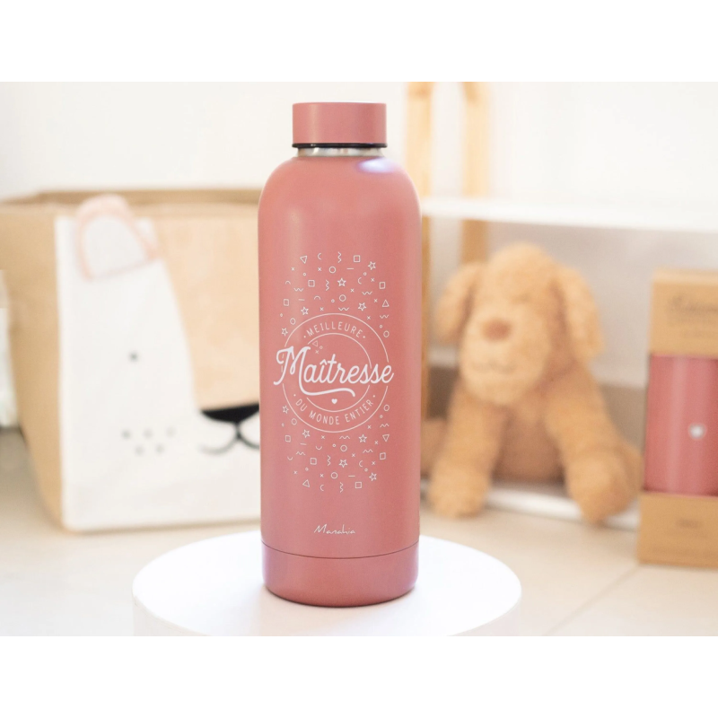 Bouteille isotherme Meilleure maîtresse du monde entier  - Achat en ligne - Manahia