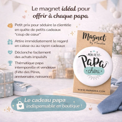 Magnet Mon Petit Papa Chéri - Achat en ligne - Manahia