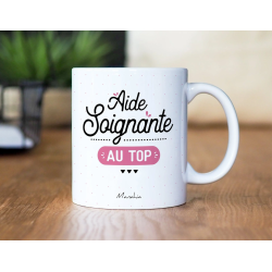 Mug Aide soignante au top - Achat en ligne - Manahia