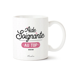 Mug Aide soignante au top - Achat en ligne - Manahia