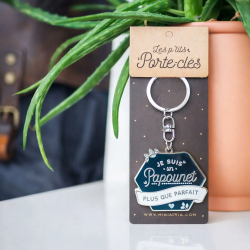 Porte clés Je suis un papounet plus que parfait - Achat en ligne - Manahia
