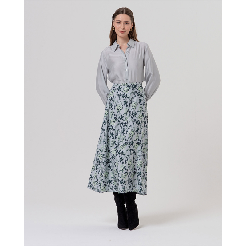 Jupe maxi Grise XISE625 - Surkana - Achat en ligne - Jaines