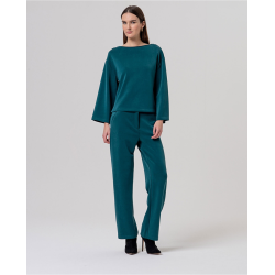 T-shirt coupe boxy Vert bouteille BAMU018 - Surkana - Achat en ligne - Jaines