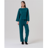 T-shirt coupe boxy Vert bouteille BAMU018 - Surkana - Achat en ligne - Jaines
