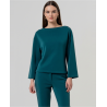 T-shirt coupe boxy Vert bouteille BAMU018 - Surkana - Achat en ligne - Jaines