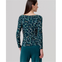 T-shirt col bateau Vert foncé XIVI014 - Surkana - Achat en ligne - Jaines