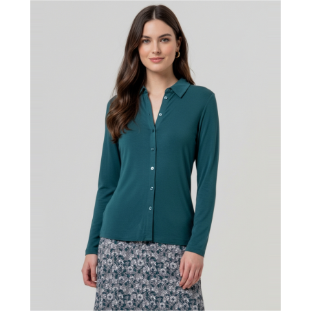 Chemise slim fit Vert bouteille BAUM111 - Surkana - Achat en ligne - Jaines