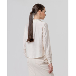 Blouse avec détail devant Écru BABU122 - Surkana - Achat en ligne - Jaines