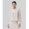 Blouse avec détail devant Écru BABU122 - Surkana - Achat en ligne - Jaines