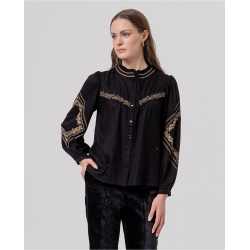 Blouse brodée Noir JIBO123 - Surkana - Achat en ligne - Jaines