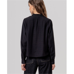Blouse avec détail devant Noir BABU122 - Surkana - Achat en ligne - Jaines