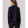 Blouse avec détail devant Noir BABU122 - Surkana - Achat en ligne - Jaines